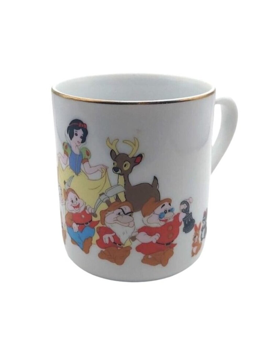 Walt Disney Productions Snow White The Seven Dwarfs Coffee Mug Japan Collectible